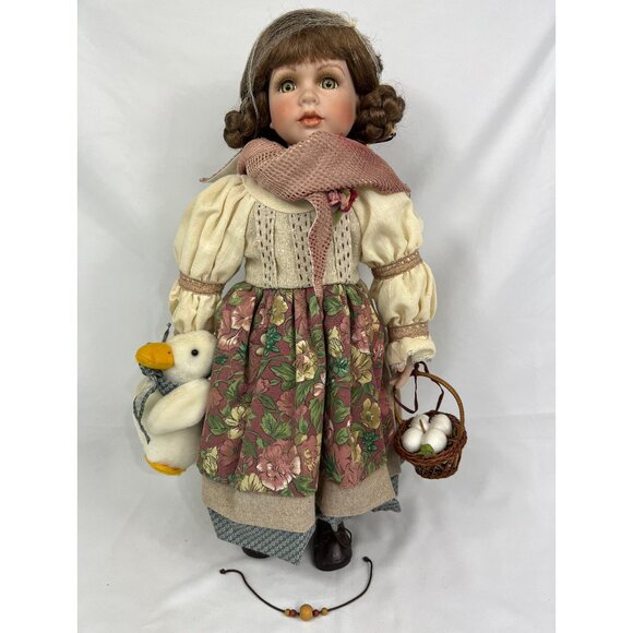 Show Stoppers Eric Porcelain Doll 20" #/2500 Limited Edition Duck Basket Vintage - Picture 1 of 12